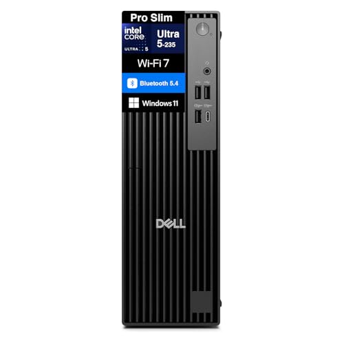 Image of Dell Pro Slim QCS1250 SFF Business Mini Desktop (Formerly Optiplex) | Intel Ultra 5-235 (Beats i7-14700), 32GB DDR5, 2TB SSD, WIFI 7, RJ-45, Display Port, HDMI, Keyboard & Mouse, Win 11 Pro