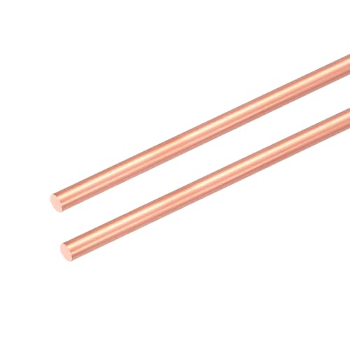 PATIKIL 2Pcs 99.99% Pure Copper Round Rod, 3mm / 0.12