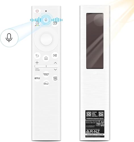 Mando a distancia de repuesto para Samsung, BN59-01385A, carga solar, mando a distancia por voz para Samsung Smart TV, universal, para mando a distancia Sam-Sung TV Neo LED Smart 4K HD TV blanco