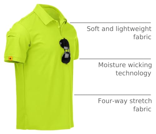 Image of ZITY Mens Polo Shirt Short Sleeve Sports Tactical T-Shirt Athletic Golf Polos Daily Casual Stylish Collared Shirts for Men