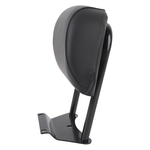 Fabater Dosseret arrière Moto, Coussin de Dossier Passager arrière pour Sissy Bar Moto, Cuir Noir, Confort accru, Style élégant, Grande stabilité