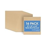 3 mm 1/8 x 12 x 12 Inch Premium Baltic Birch Plywood, Box of 16 B/BB Grade Birch Veneer Sheets, Perfect for Laser, CNC Cutting and Wood Burning by Woodpeckers