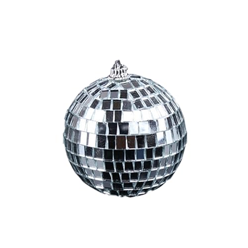 Bola espejada plateada para decoración de fiestas, bodas, festivales y discotecas, 1 unidad miniatura 1