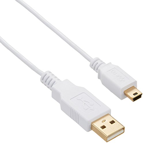 ?????? Buffalo BSUAMNSM210WH USB 2.0 Cable (A to miniB) Slim Type, White, 3.3 ft (1 m)