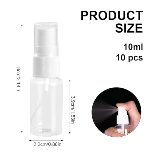 KSIUW 10 PCS Chiara Bottiglia Spray in plastica