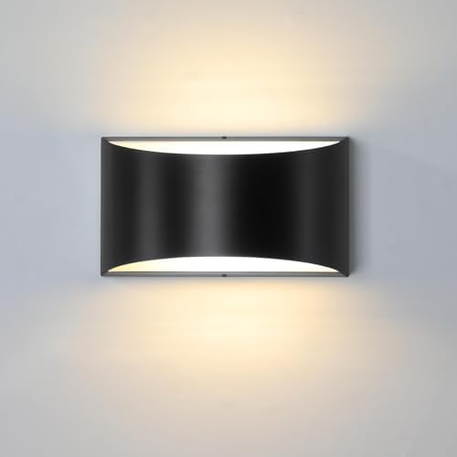 1pcs Black 3000k G9 9W Modern LED Wall Sconce Hardwired Indoor Wall Lights, Up and Down Wall
