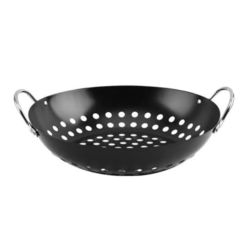 Panier à légumes en acier carbone double poignée pour barbecue