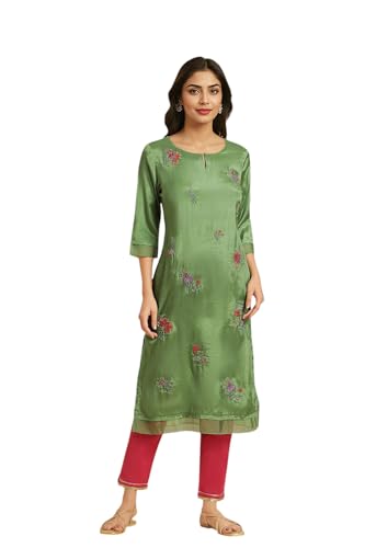Image of W for Woman Women's Viscose Regular Fit Casual Kurta