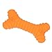 Pssopp Dog Bones Toy, Latex Squeaky Dog Toy,Pet Puppy Cat Squeaky Chewing Play Toys Bone Shaped Toys for Puppy (Orange)