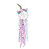 Cadeau Dromenvanger, Dromenvanger Licht, Woondecoratie LED Licht Windgong Slaapkamer Decoratie Veer voor Meisjes…