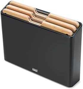 Joseph Joseph Folio - Juego de tablas de cortar de bambú de 3 piezas