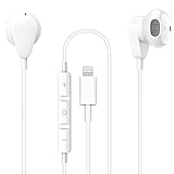 ADUZI Auriculares para iPhone Auriculares Apple Auriculares Lightning con micrófono Auriculares MFi Auriculares Auriculares Conector para Auriculares para iPhone 12 Pro MAX Mini SE 11 10 X XS XR 7