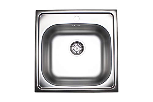 Edelstahl Einbauspüle Küchen Spüle Spülbecken Küchenspüle 50 x 50 cm...