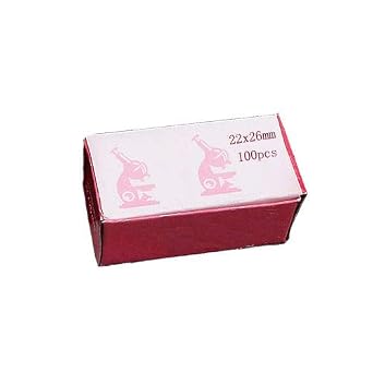 MSS-01-26 Glass Microscope Cover Slips 22 x 26mm for Hemocytometer Cover Glass Coverslip Pack of 100