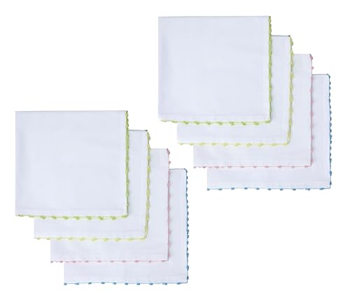 COTTON CRAFT Cloth Napkins - Set of 8 Soft 100%