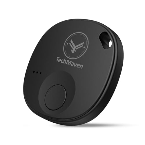 Image of AeroTag for iOS |Find My Network with Inbuilt Alert System | Anti-Theft /Anti-Lost Modes | No SIM Bluetooth Device |Tracking Device Keys, Wallet, Bag | 1 Year Battery Life-Black
