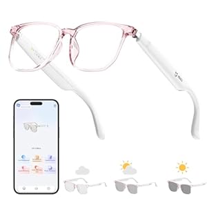AI Smart Glasses with Photochromic Lenses & 144 Language Translation, Bluetooth 6.0 Polarized Sunglasses, UV Protection Bluetooth Glasses for Men & Women, Outdoor Travel Work