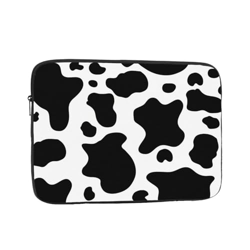 パソコンケース タブレットケース 白黒牛 耐衝撃撥水加工 ノートパソコン ケース 通勤 通学 旅行 出張 持ちやすい 人気 キャラクター おしゃれ 12 Inch