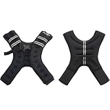 Fitby Giubbotto Zavorrato 5 kg Regolabile, Gilet Zavorrato per CrossFit, Calisthenics, Running e Allenamento Fitness, Weighted Vest Traspirante, Resistente all'Acqua, Nero
