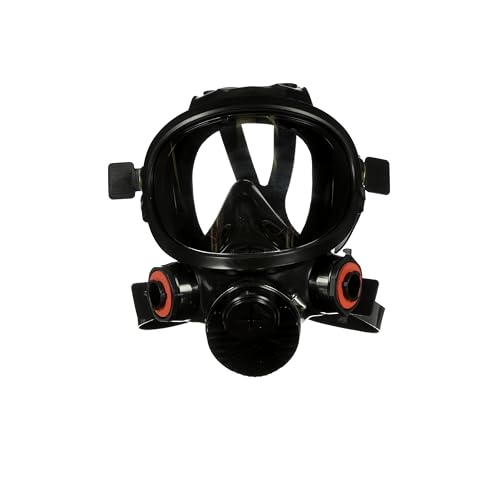 3M Full Facepiece Reusable Respirator 7800S-L, Pack of 1, Large, Silicone, Six-Strap Harness, ANSI Z87.1-2003