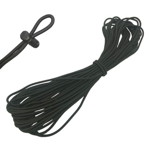1/8-Inch (3mm) Black Heavy Stretch Round String Elastic Cord, Cut Of 10 Yards_desvips.com