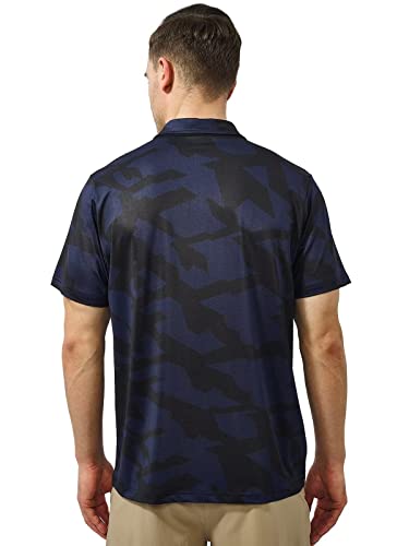Marami Mens Golf Polo Shirts - Performance Dry Fit Short Sleeve Printed Polo T Shirts Upf Moisture Wicking Tactical Casual Collared Shirts Black Xl #TOP2
