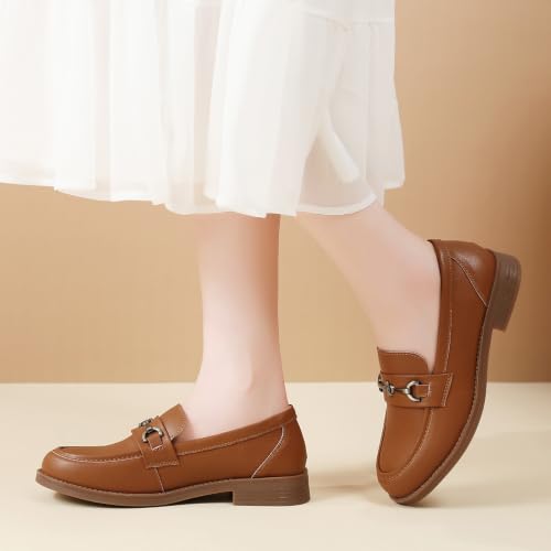 Image of Loafers for Women Womens Shoes Comfortable Dressy Slip On Low Heel Flats