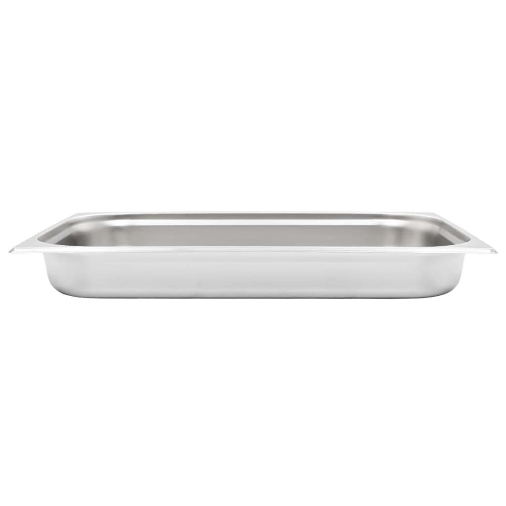 Brokky Contenitori Gastronorm 4 pz GN 1/1 65 mm in Acciaio Inox-Contenitore Gastronorm, Resistenza Termica,Compatibile con i forni a convezione, frigoriferi,Chafing Dishes