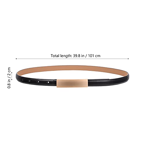 VALICLUD Cinto feminino de couro ajustável fino cinto fino cinto fino para mulheres presente para am
