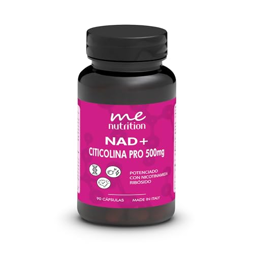 NAD+ Citicolina 500mg con Nicotinamida Ribósido | 90 Cápsulas | Potente fórmula antiedad y revitalizadora | Estimula NAD Vitalidad Mental | Made in Italy | Me Nutrition