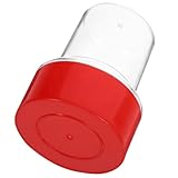 Generico Contenitore Porta Timbri in Plastica Rotondo Rosso Scatola per Timbri Vuota Chiusura Filettata Custodia Compatta per Sigilli Ufficiali da Ufficio Organizer per Forniture