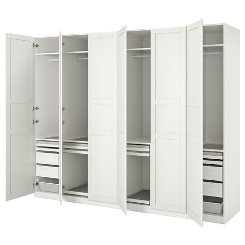 PAX/TYSSEDAL - Combinación de armario, 300 x 60 x 236 cm, blanco-blanco