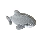 XMHBG Shark Pencil Case - Cute Plush Animal Pouch with Zipper for Office & Travel - Fun Shark-Themed Storage for Pens, Makeup, Accessories (Grey)