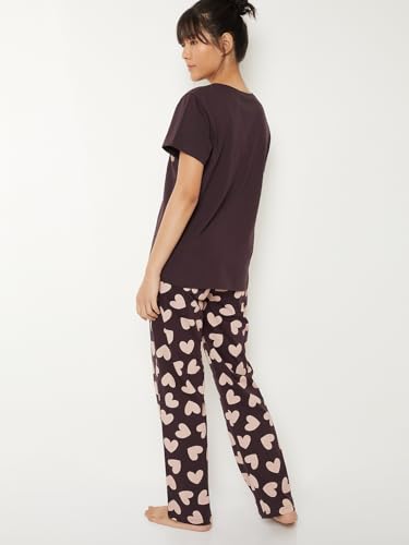Image of Max Women's Printed Round Neck Half Sleeve Cotton Pyjama Set