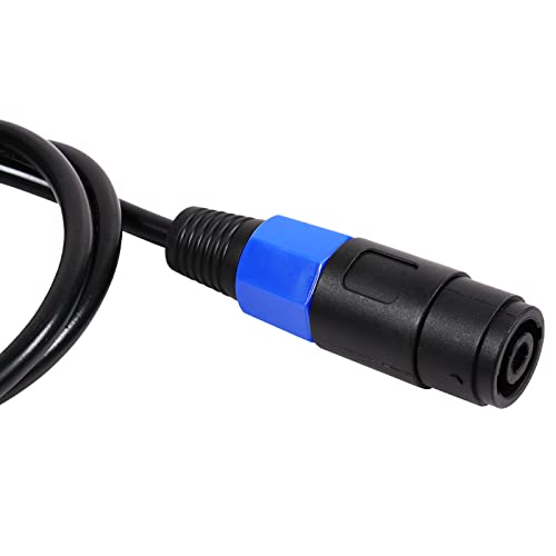 Hbu Pack Of 2 3.3 Feet Speakon Female Connector To 1/4" Male Cable - 2Pcs 1-Meter Audio Patch Speakon Jack Plug To 6.35Mm Ts Speaker Interconnect Wire (2-Packs) #TOP3