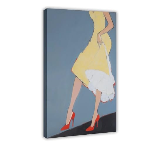 Poster sur toile vintage moderne mid-century 40x61 cm pour décoration murale de bureau