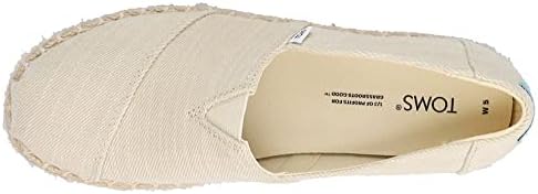 TOMS Women's Alpargata Platform Rope Loafer Flat, Natural Heavy Twill, 8 | Image 3
