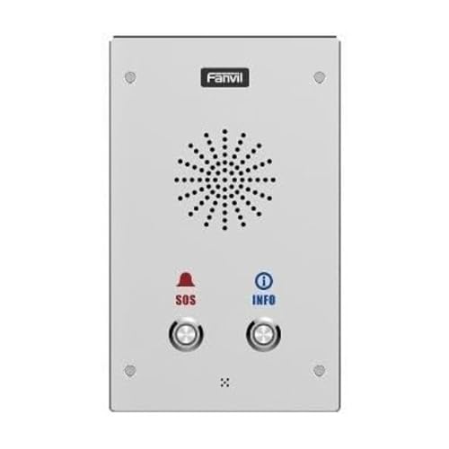 Fanvil - SIP Audio Intercom 2 SIP Lines IP65 POE 2DSS Keys HD Audio (Without Camera)