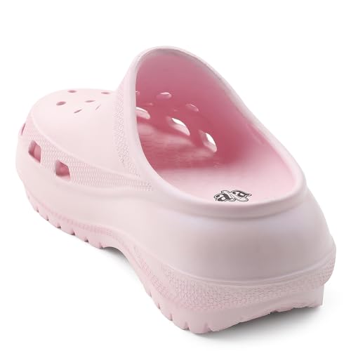 Image of Liberty A-HA Pink & White Clogs for Women - EVA Slip-On, Comfort