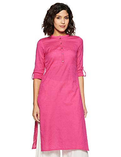 Image of W for Woman Women's Cotton Straight Fit Straight Kurta