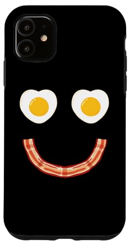 Face Eggs And Bacon Ham Breakfast Smile �X�}�z�P�[�X iPhone 11 �p