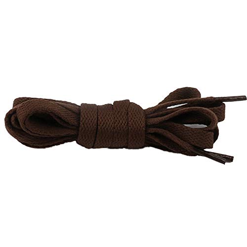 WOZOW - Cordones de zapatos de Sintético Unisex adulto, Marrón (marrón), 18