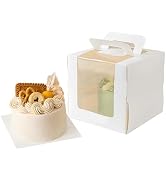 Amazon.com: Roppolo 20 Pcs 6x6x5 Inch White Cake Boxes with Window