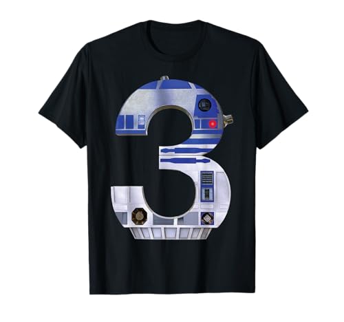 T-shirt anniversaire Star Wars R2-D2 habit coton doux pour enfant de 3 ans