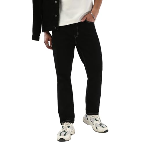 Image of Urbano Fashion Men's Straight Fit Washed Jeans Stretchable