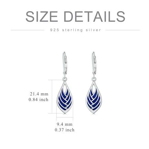 Boucles d'oreilles lapis lazuli argent pour tenue de soirée