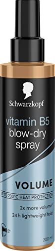 Schwarzkopf Styling Vitamine B5 Spray de protection thermique pour cheveux Volume et brillance Tenue 24 h 100 °C 200 ml