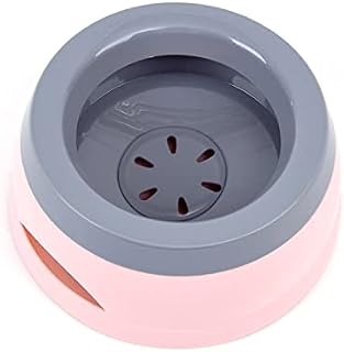 TOWEAR Pet Floating Water Bowl, Anti-Overflow Slow Drinking Dog Bowl, Portable Travel Dog Water Bowl, Anti-Choking Non Spill Pet Water Bowl for Dog Cat Puppy Kitten (pink)