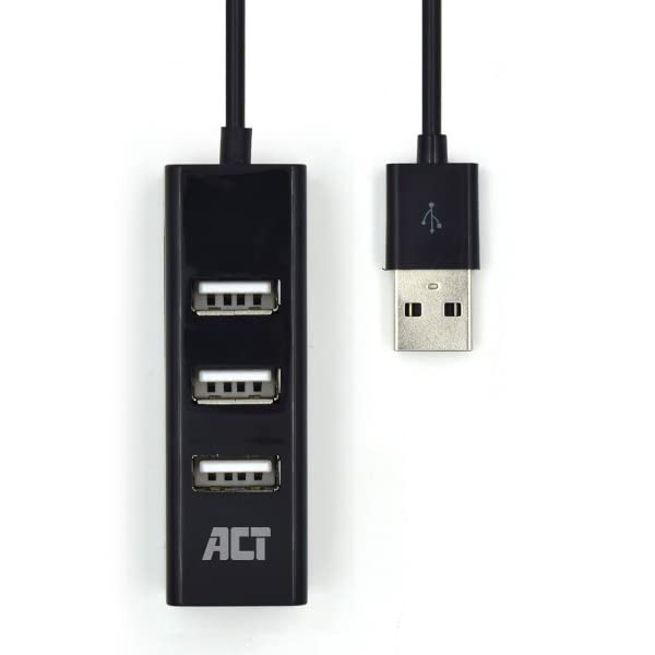ACT USB Hub Mini, 4-Port USB, tragbarer USB Verteiler, für PC und Laptop - AC6205 – Bild 4