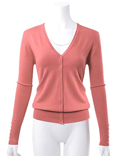 Image of Allsense Women's Long-Sleeve V-Neck Cardigan Sweater | Button Down, Lightweight Soft Knit
